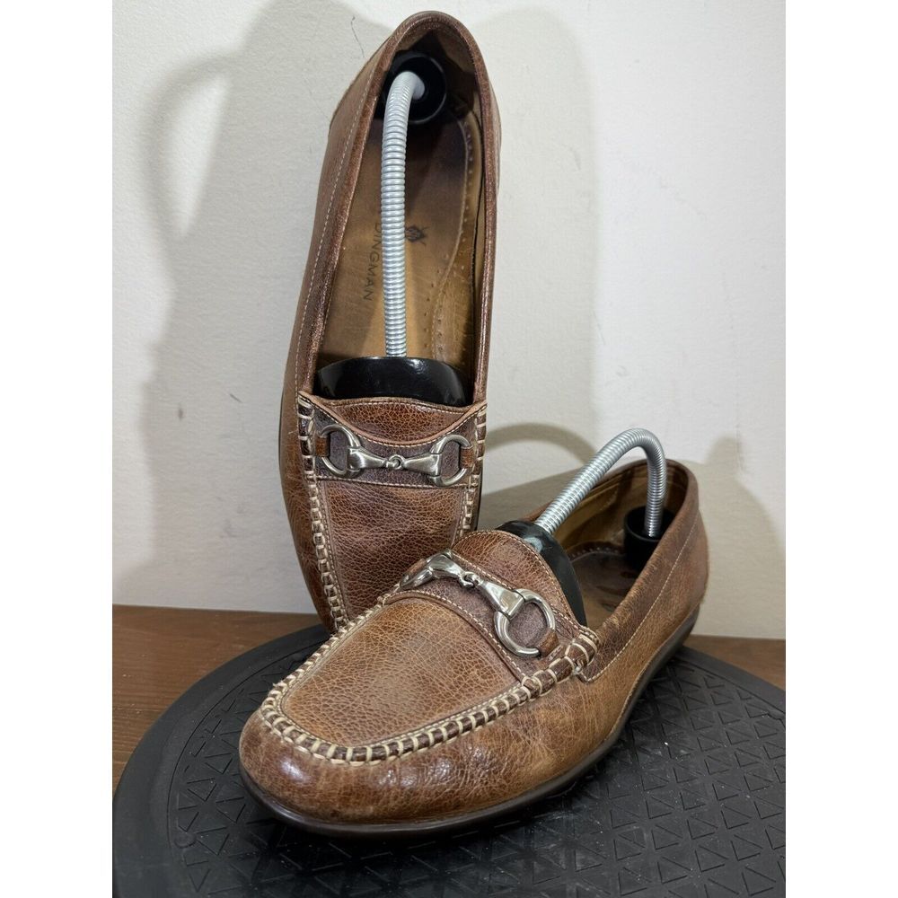 Martin Dingman Bill Horse Bit Loafer Shoes Men's Size 10 M Brown Preppy Casual